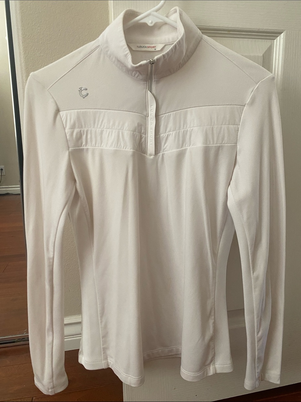 LucaSport Women's White Long-Sleeve Quarter Zip Pullover